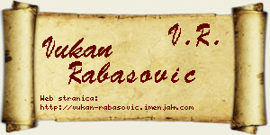 Vukan Rabasović vizit kartica